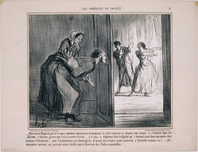 A Társulati Színészek: Mondd csak, Baptiste, mi a fene van velük… alkotó: Honoré Daumier