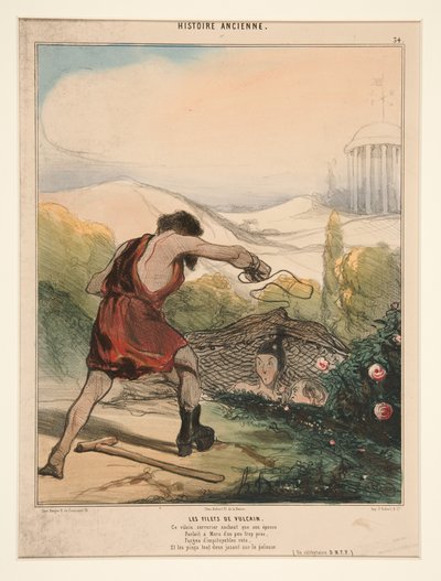 Vulcain hálói. Ez a gonosz lakatos, tudva, hogy felesége... az Ókori történelemből alkotó: Honoré Daumier