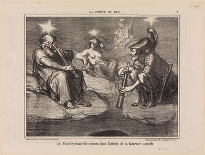 Maguk a bolygók is várják a híres üstököst (Az 1857-es üstökös, 9. tábla) alkotó: Honoré Daumier