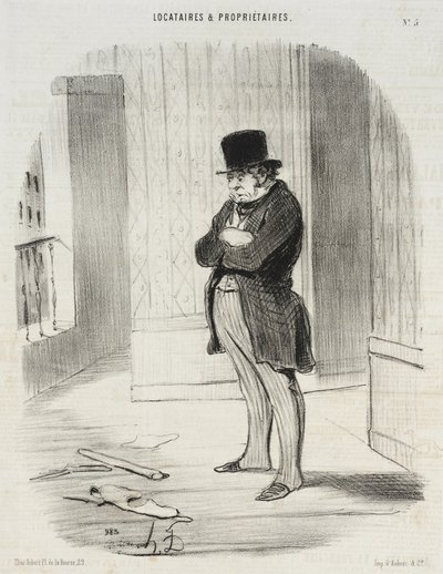 Bérlők és tulajdonosok (nyomat-sorozat) alkotó: Honoré Daumier
