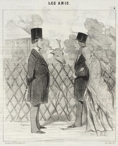 Cabassolné sétál... alkotó: Honoré Daumier