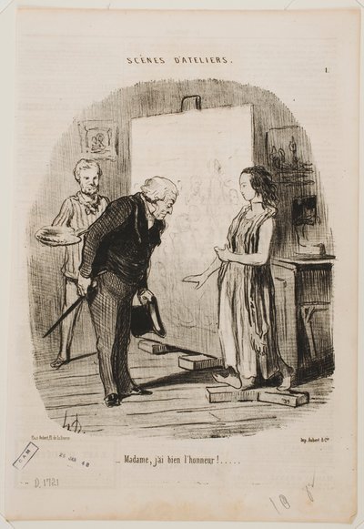 Asszonyom, van szerencsém. alkotó: Honoré Daumier