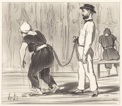 Madame Rabourdeau-nak megvan az első órája alkotó: Honoré Daumier