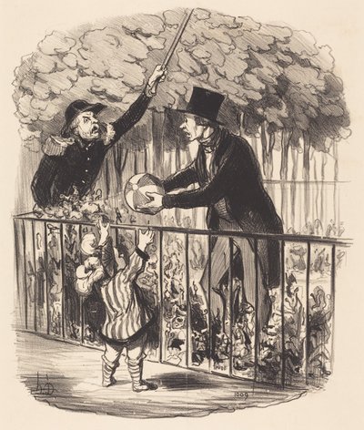 De hiszen mondom, hogy az az ő léggömbje... alkotó: Honoré Daumier