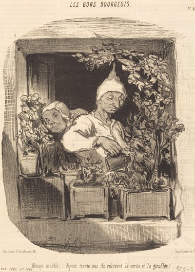 Példás háztartás... alkotó: Honoré Daumier