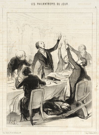 Uraim... még hátravan a 43. koccintás a Mértékletességi Társaságra... alkotó: Honoré Daumier