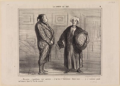 Uram, elhagyjuk az ön szolgálatát... (Az 1857-es üstökös, 4. tábla) alkotó: Honoré Daumier