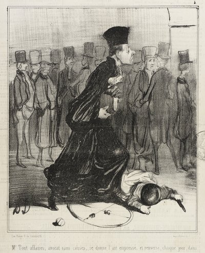 Tout-Affaires úr, ügyek nélküli ügyvéd... alkotó: Honoré Daumier