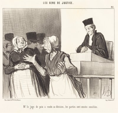 A békebíró úr meghozta döntését... alkotó: Honoré Daumier
