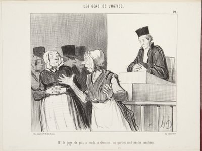 A békebíró meghozta döntését, a feleket kibékültnek tekintik alkotó: Honoré Daumier