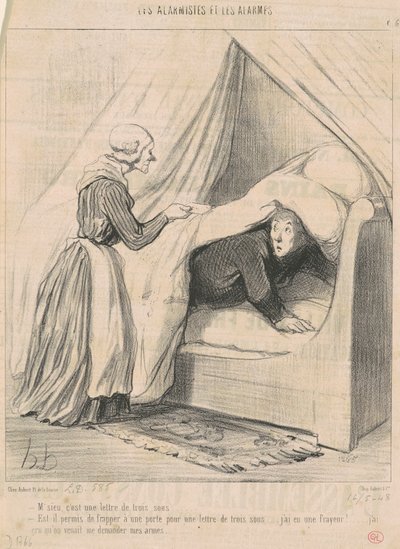 Uram, ez egy háromcentes levél... alkotó: Honoré Daumier