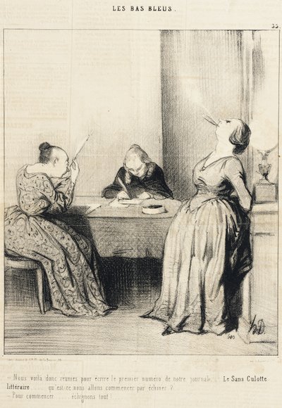 Itt vagyunk hát… összegyűltünk, hogy megírjuk az első számot… alkotó: Honoré Daumier