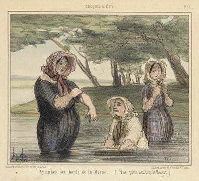 A Marne-parti nimfák alkotó: Honoré Daumier
