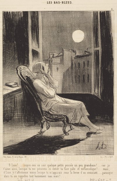 Ó, Hold!... ihlessz ma este bennem egy kis gondolatot... alkotó: Honoré Daumier