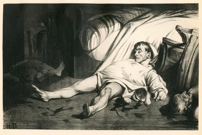 H. Daumier százhúsz litográfiája, Satirique in N & B, 1834 körül: Massacre de la rue Transnonain (Párizs) - Republicain, Holttestek, Elnyomás - Illusztráció: Honore Daumier (1808-1879) alkotó: Honoré Daumier
