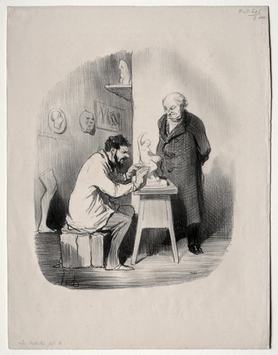 A művészek, 2. tábla: Egy napon így kell modellezned engem alkotó: Honoré Daumier