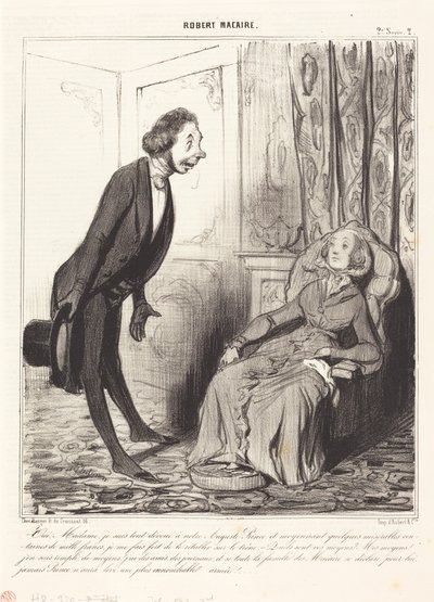 Igen, asszonyom, teljesen odaadó vagyok a mi... hercegünk iránt... alkotó: Honoré Daumier