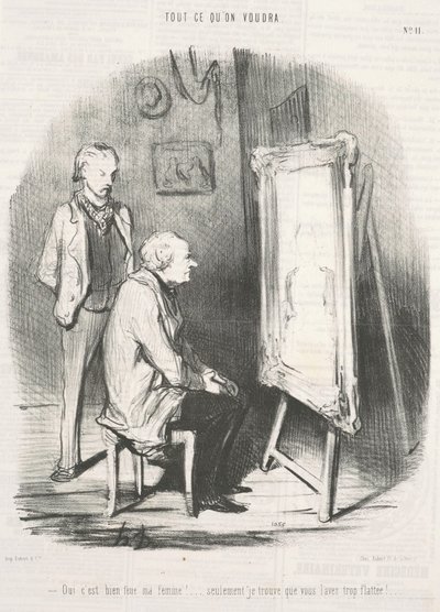 Igen, néhai feleségem! ... alkotó: Honoré Daumier