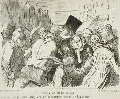 Párizs este hat órakor alkotó: Honoré Daumier