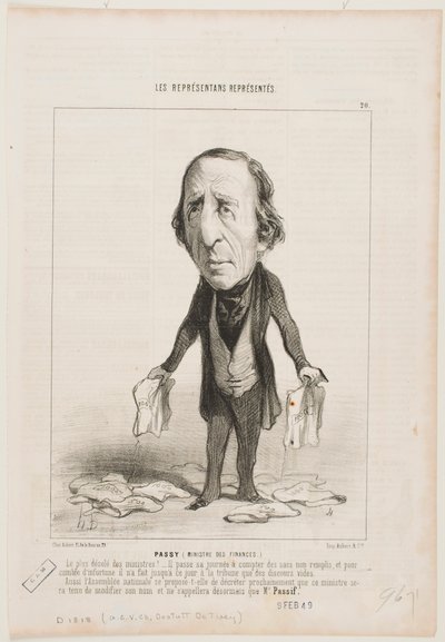 Passy (pénzügyminiszter) alkotó: Honoré Daumier