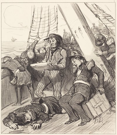 Több nemzetőrségi tag, akik nem gondoltak arra, hogy... alkotó: Honoré Daumier