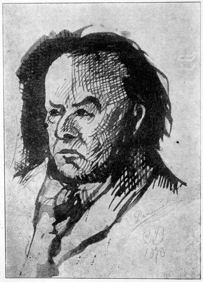 Daumier portréja, Charles Baudelaire 1890-ben: Charles Baudelaire autográf kézirata – Párizs, Auguste Blaizot alkotó: Honoré Daumier