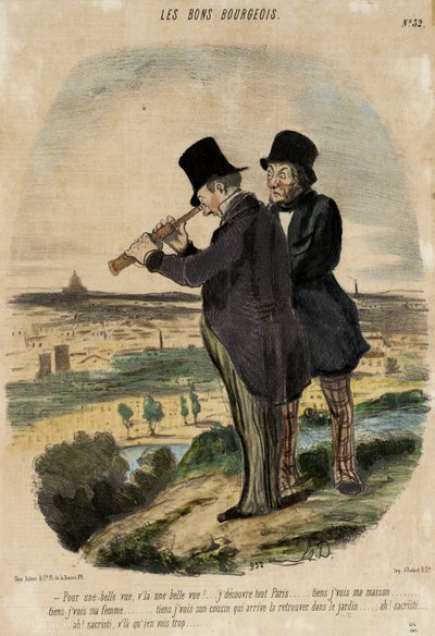 Ha szép kilátásra vágyunk, hát itt van egy gyönyörű kilátás!... alkotó: Honoré Daumier