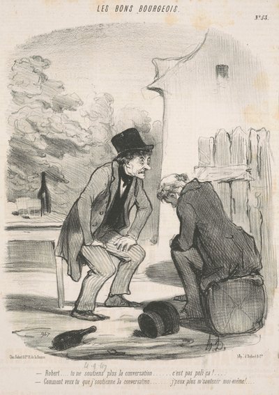 Robert... te már nem folytatod a beszélgetést... alkotó: Honoré Daumier