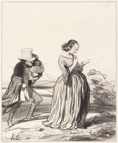 A fenébe!... Bárcsak... a feleségem már befejezte volna... alkotó: Honoré Daumier