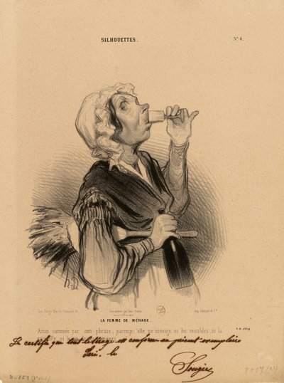 Sziluettek 4. sz.: A takarítónő. - Antifrázissal így nevezve... alkotó: Honoré Daumier