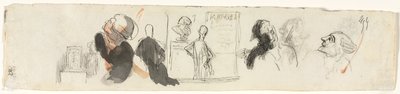 Különféle figurák vázlatai (fordítva) alkotó: Honoré Daumier