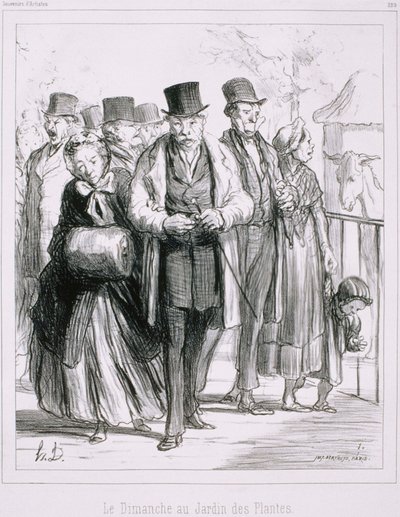 Művészek emlékei: Vasárnap a Jardin des Plantes-ban alkotó: Honoré Daumier