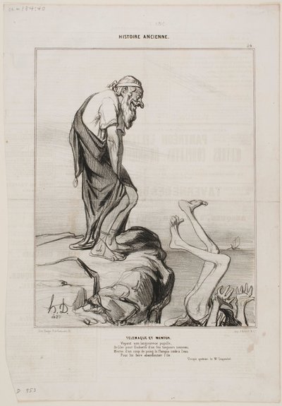 TELEMACHOSZ ÉS MENTOR alkotó: Honoré Daumier