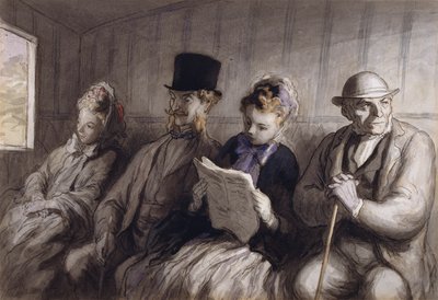 Az első osztályú vasúti kocsi alkotó: Honoré Daumier