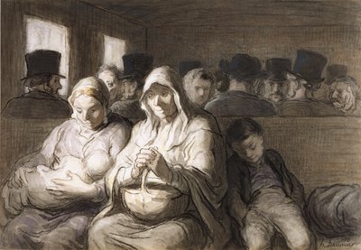 A harmadik osztályú kocsiban alkotó: Honoré Daumier
