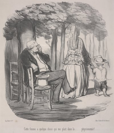 Ennek a Nőnek van valamije, amit szeretek. . . Általános megjelenésében! alkotó: Honoré Daumier