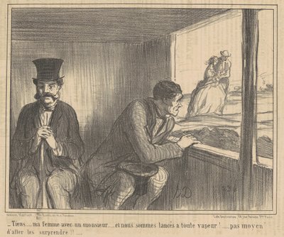 Itt a feleségem egy úriemberrel... alkotó: Honoré Daumier