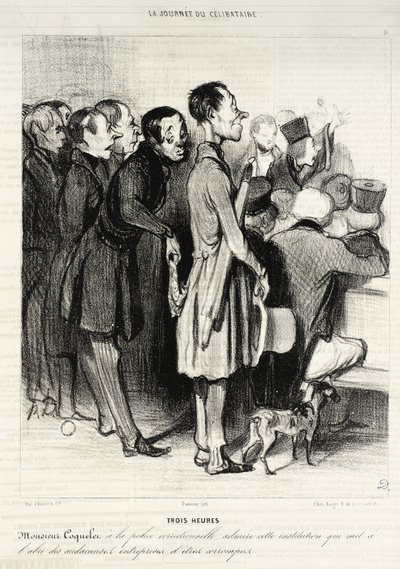 Három óra... alkotó: Honoré Daumier