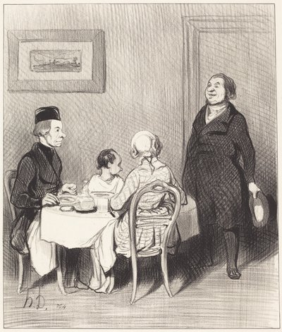 A barát egy krokodil... alkotó: Honoré Daumier
