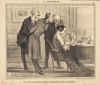 Egy hamis japán váza, amely... alkotó: Honoré Daumier