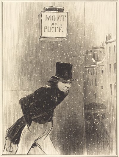 Egy úr az ügyei alatt alkotó: Honoré Daumier