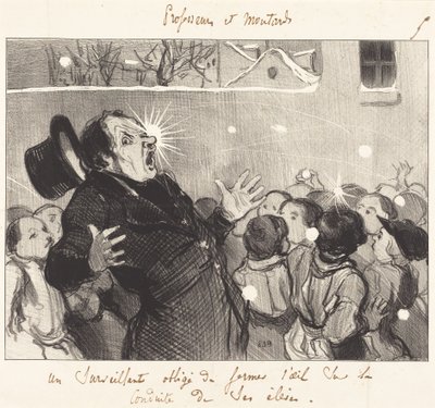 Egy felügyelő kénytelen szemet hunyni... alkotó: Honoré Daumier
