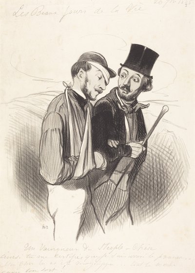 Egy akadályverseny győztese alkotó: Honoré Daumier