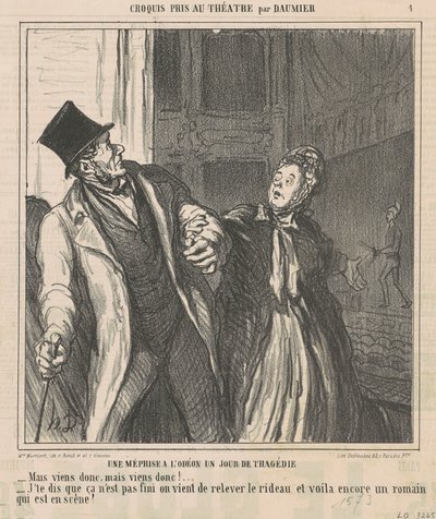 Félreértés az odeonnál... alkotó: Honoré Daumier