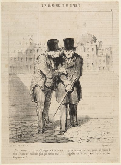 Meglátják... semmi sem menekül meg az áreséstől..., 3. szám a Le Charivari Riasztók és megrémültek című sorozatából alkotó: Honoré Daumier
