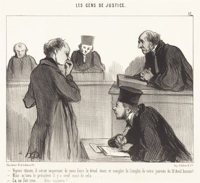 Szemtanúkat látva fontos lenne... alkotó: Honoré Daumier