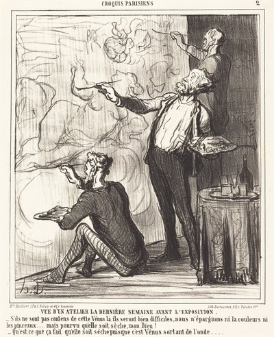 Egy műterem látképe... a kiállítás előtt alkotó: Honoré Daumier