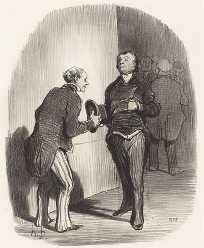 Egy miniszteri előszoba látképe... alkotó: Honoré Daumier
