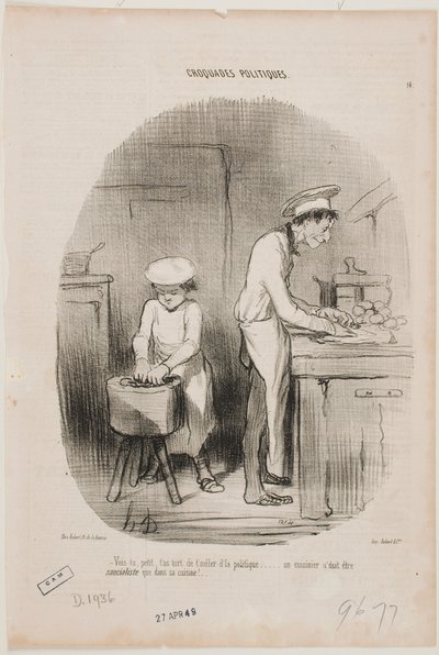 Látja, fiatalember, igazán nem kellett volna politikába avatkoznia. alkotó: Honoré Daumier