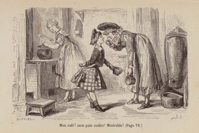 Illusztráció az Un Bon Petit Diable (metszet) számára alkotó: Horace (after) Castelli